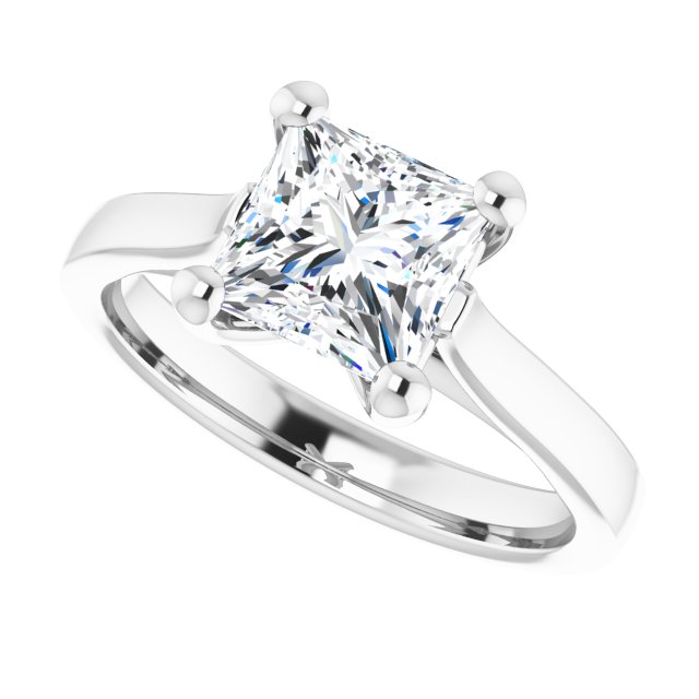 1.50ct Princess Cut Lab Grown Diamond Solitaire Engagement Ring