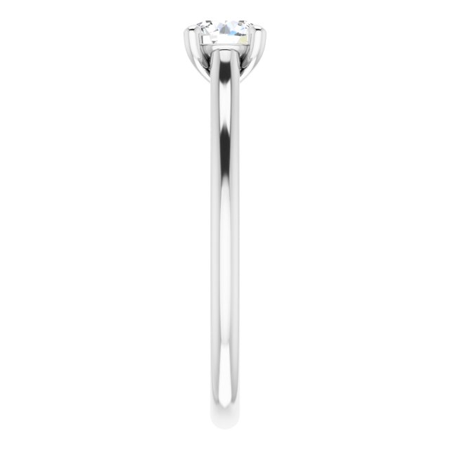 0.50 Carat White Gold Round Brilliant Moissanite Solitaire Engagement Ring