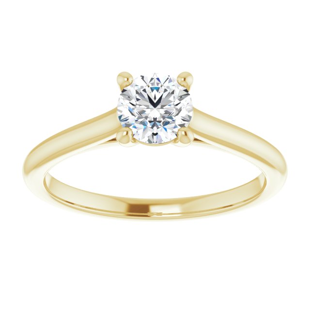 Half Carat Infinity Inspired Round Brilliant Moissanite Engagement Ring