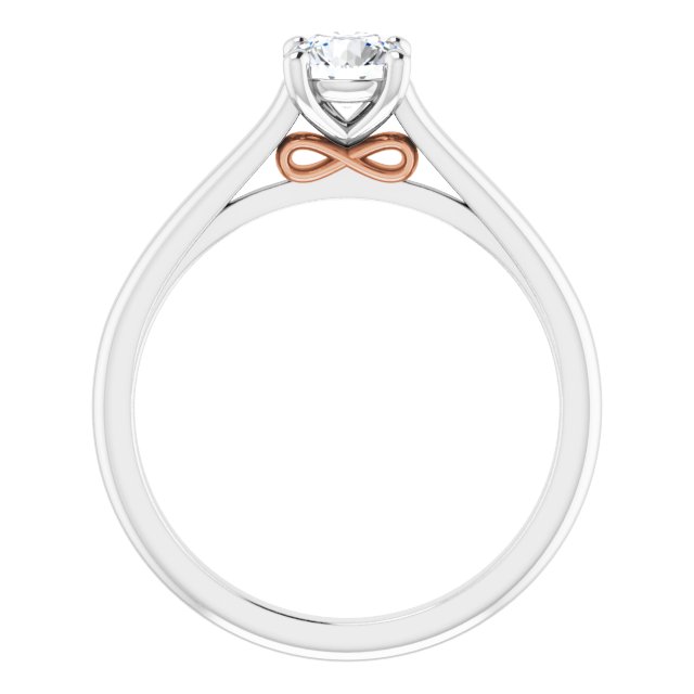 0.50 Carat White Gold Round Brilliant Moissanite Solitaire Engagement Ring