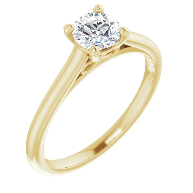 Half Carat Infinity Inspired Round Brilliant Moissanite Engagement Ring