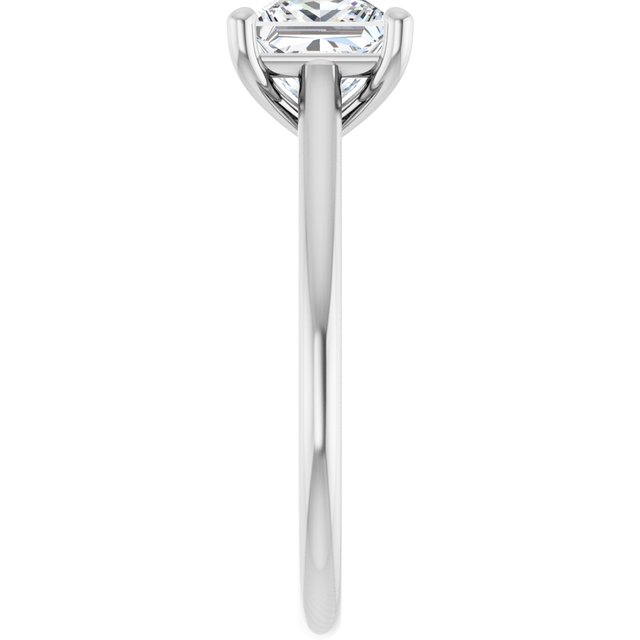1.5 Carat Continuum Silver Princess Brilliant Moissanite Solitaire Engagement Ring