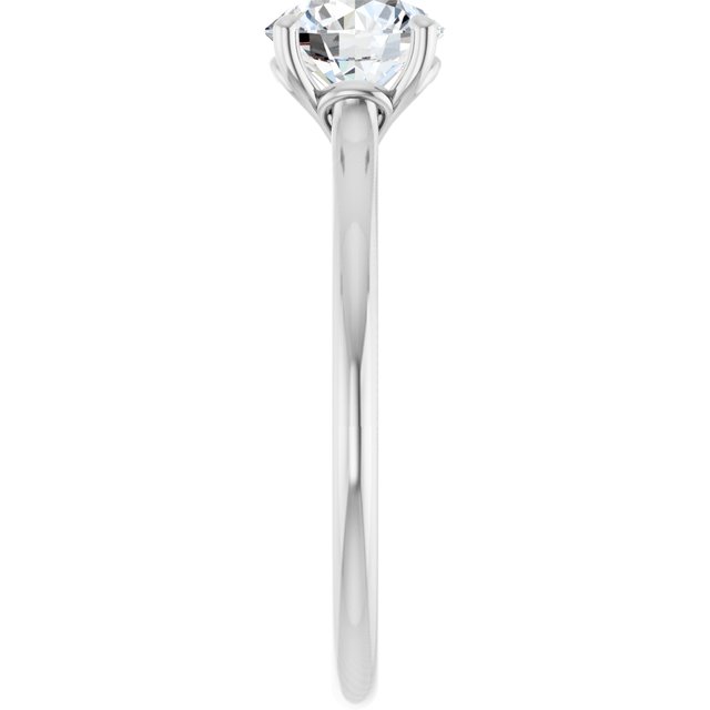 One Carat Love Heart Moissanite Engagement Ring