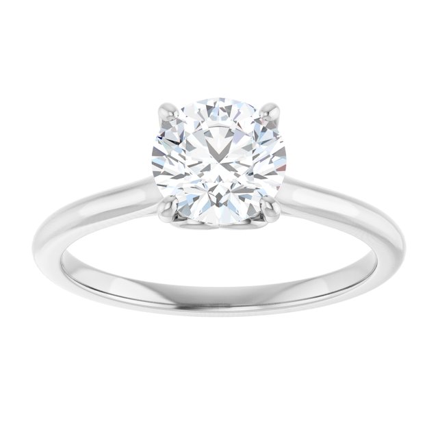 One Carat Love Heart Moissanite Engagement Ring