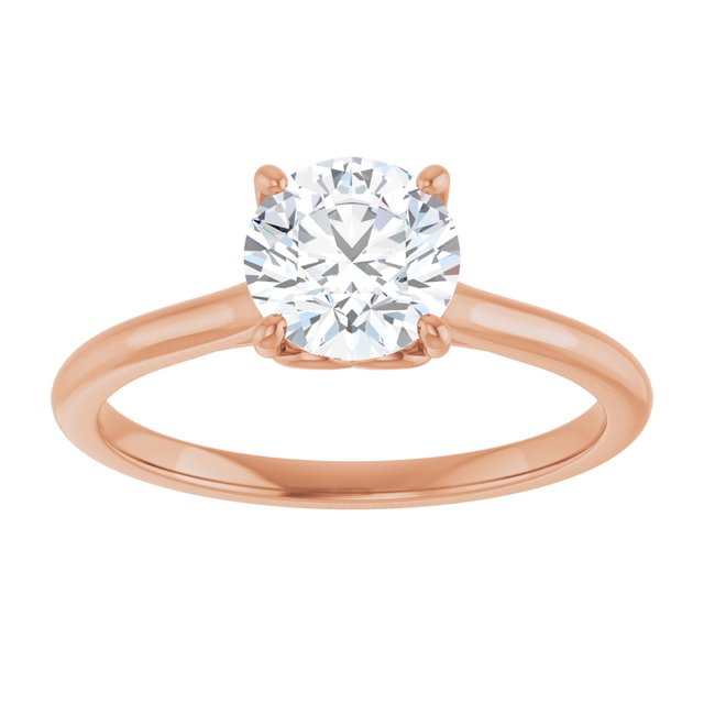 One Carat Love Heart Moissanite Engagement Ring