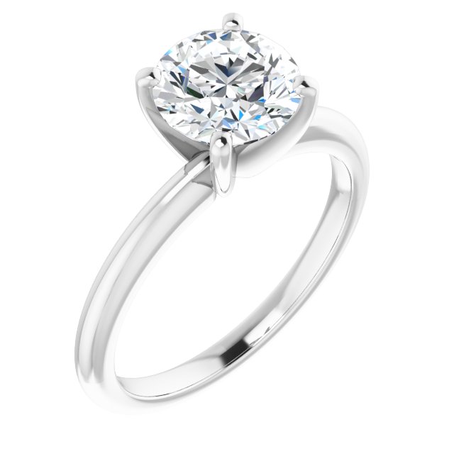 One Carat Round Brilliant Lab Grown Diamond Solitaire Engagement Ring