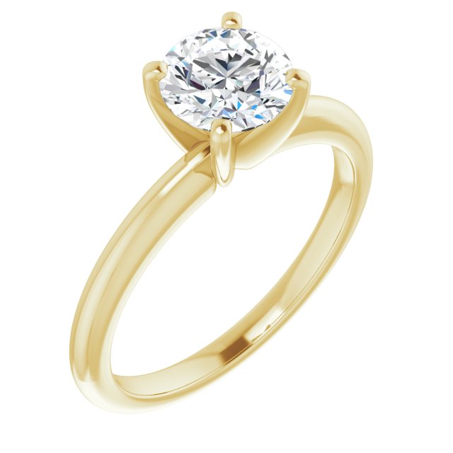 One Carat Round Brilliant Lab Grown Diamond Solitaire Engagement Ring