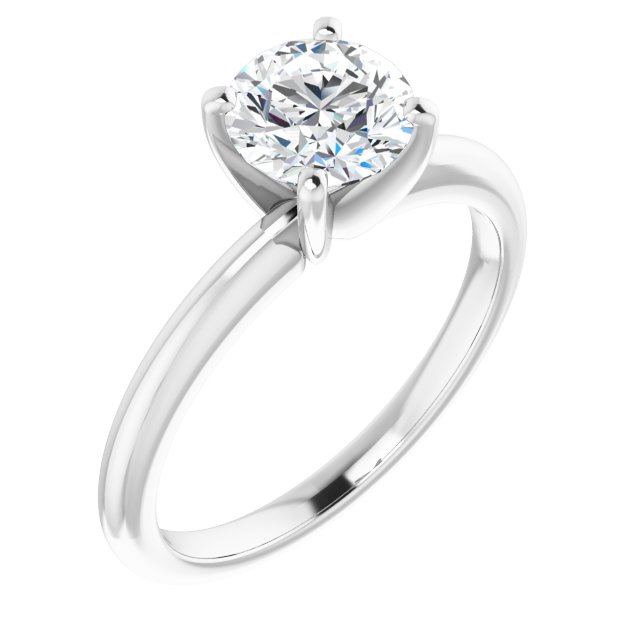 One Carat Round Brilliant Lab Grown Diamond Solitaire Engagement Ring