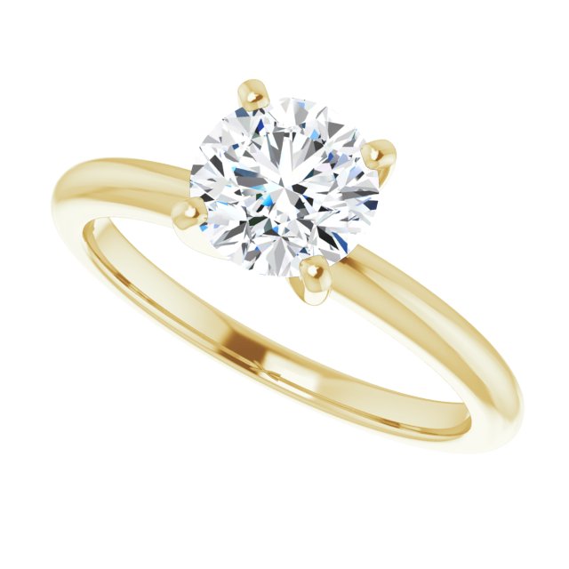 One Carat Round Brilliant Lab Grown Diamond Solitaire Engagement Ring