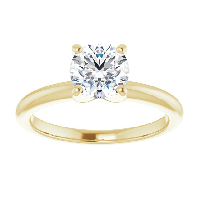 One Carat Round Brilliant Lab Grown Diamond Solitaire Engagement Ring