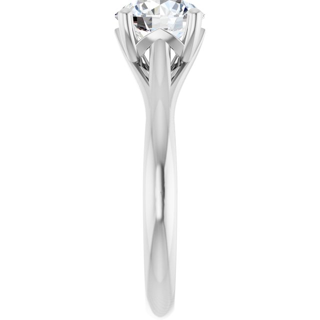 1.5 Carat Continuum Silver Round Brilliant Moissanite Solitaire Engagement Ring