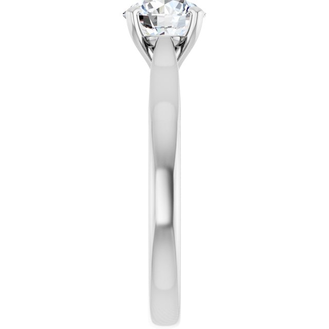 1 Carat Continuum Silver Round Brilliant Moissanite Solitaire Engagement Ring