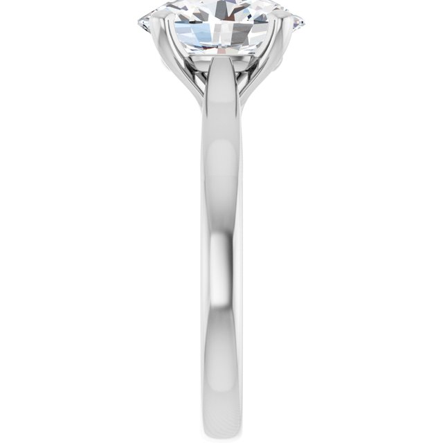 2.5 Carat Continuum Silver Oval Brilliant Moissanite Solitaire Engagement Ring