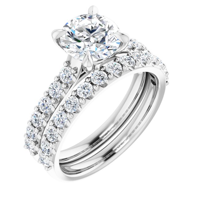 Platinum 1.92ctw Accented LG Diamond Ring