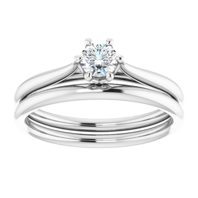 0.25ct Round Brilliant LG Diamond Solitaire Engagement Ring