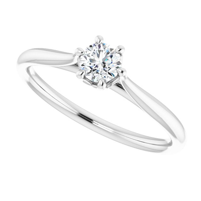 1/4ct Round Brilliant Lab Grown Diamond Solitaire Engagement Ring