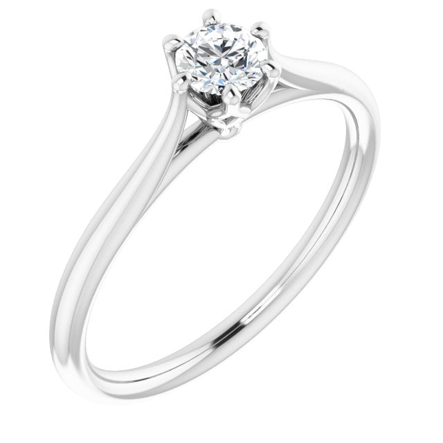 0.25ct Round Brilliant LG Diamond Solitaire Engagement Ring