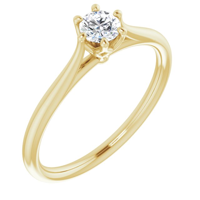 1/4ct Round Brilliant Lab Grown Diamond Solitaire Engagement Ring