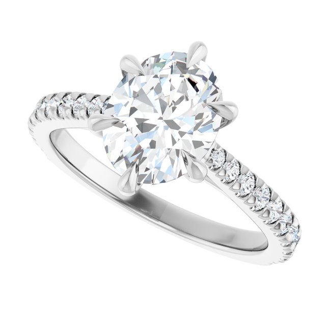 2.30ct Oval Brilliant Lab Grown Diamond Solitaire Engagement Ring