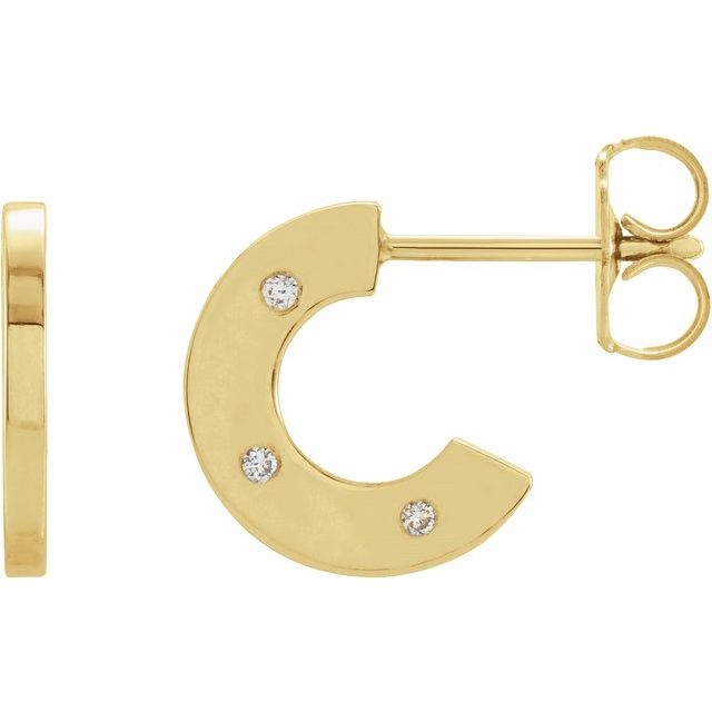 14k Gold Flat Hoop Earrings