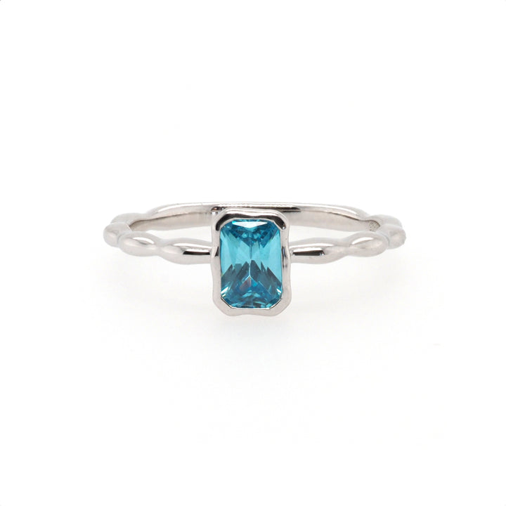 925 Sterling Silver Sky Blue Topaz Ring