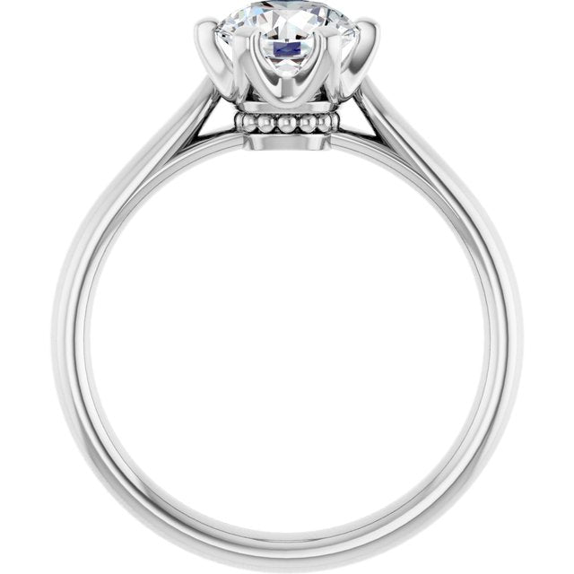 1.2 Carat White Gold Round Lab Grown Solitaire Engagement Ring