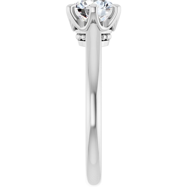 1.2 Carat White Gold Round Lab Grown Solitaire Engagement Ring