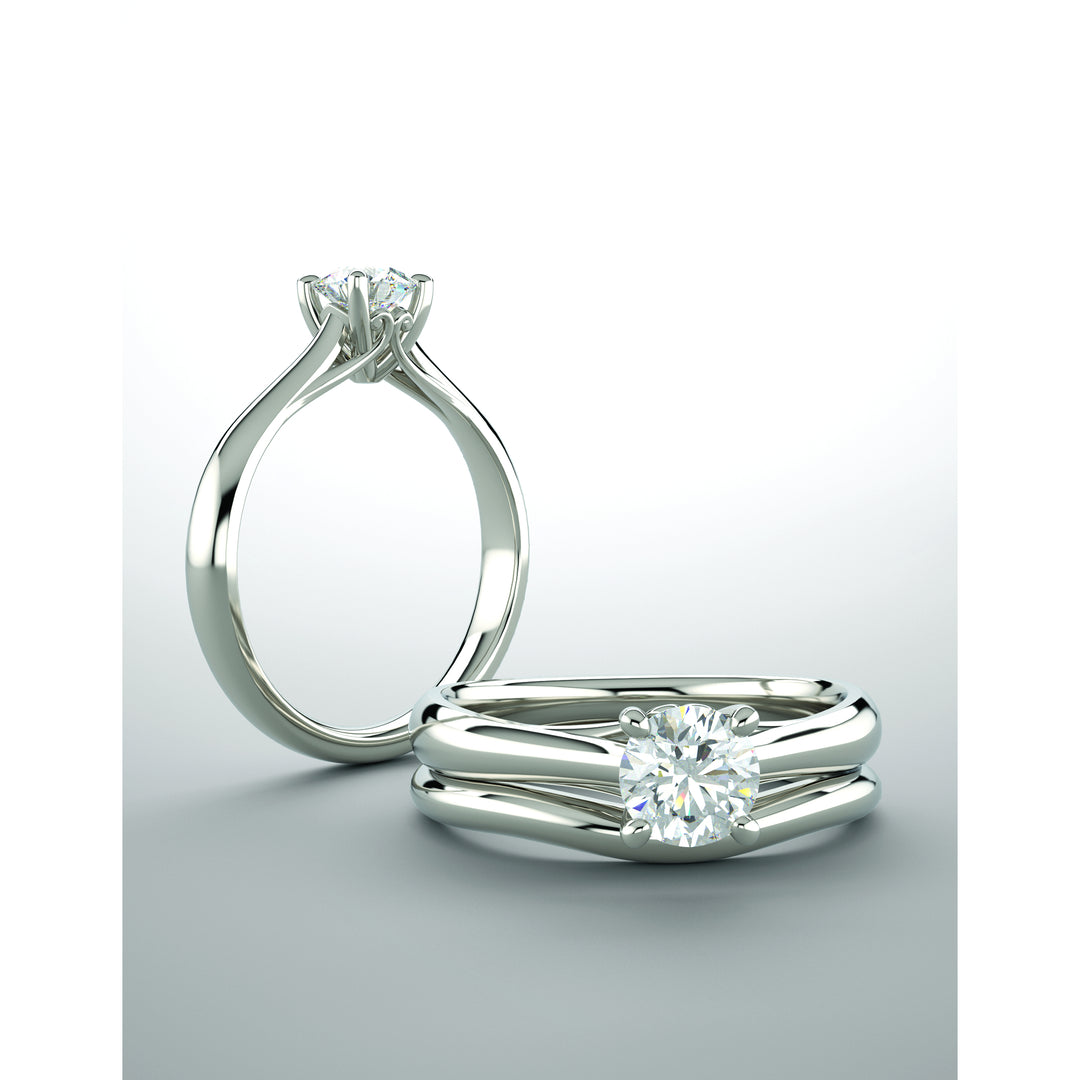 0.50ct Round Brilliant LG Diamond Solitaire Engagement Ring