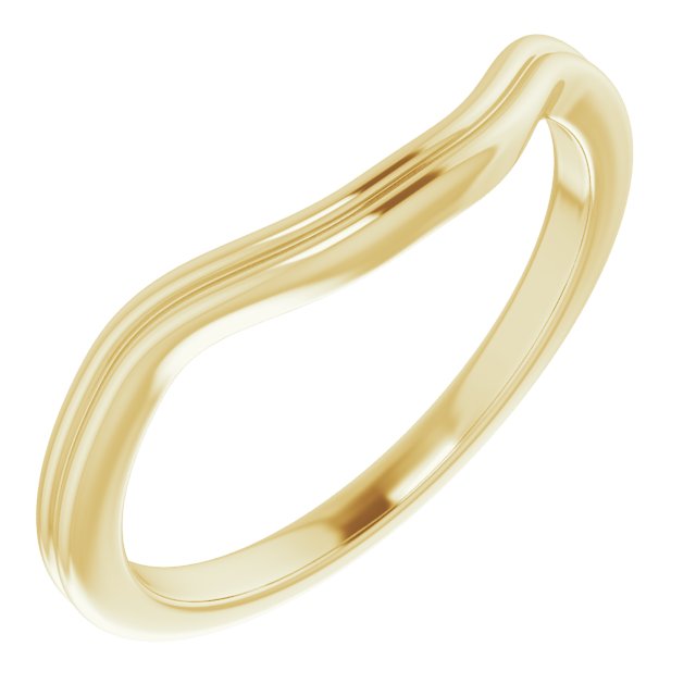 1.9mm half round double profile Fitted Gold Wedding Band