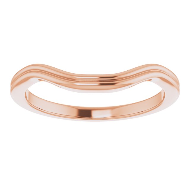 1.9mm half round double profile Fitted Gold Wedding Band