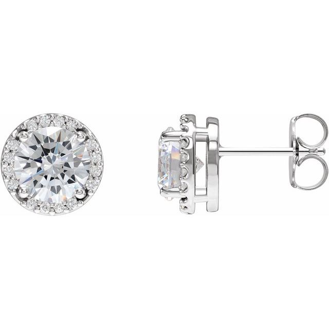 0.62ct Cluster Moissanite Studs