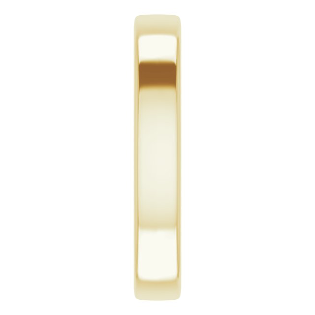 3.5mm Flat Contour Gold Wedding Band