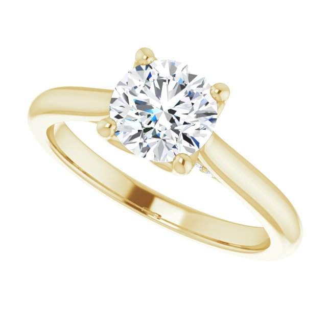 1.00ct Accented Solitaire Ring