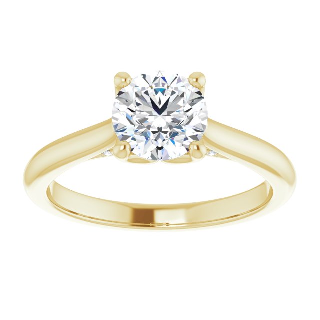 1.00ct Accented Solitaire Ring