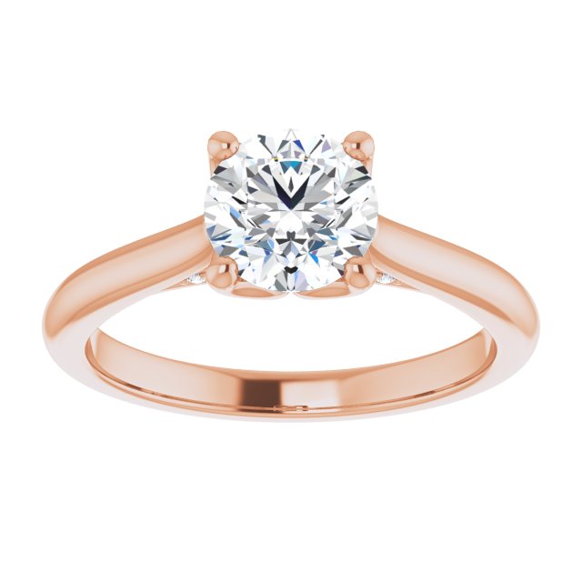 1.00ct Accented Solitaire Ring