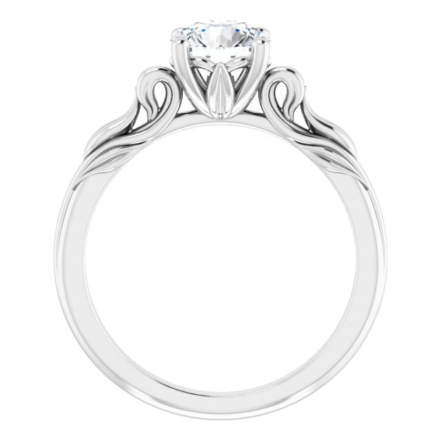 One Carat Nature Inspired Vintage Solitaire Ring