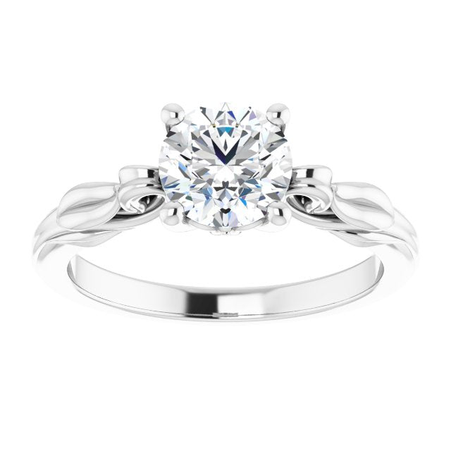 One Carat Nature Inspired Vintage Solitaire Ring