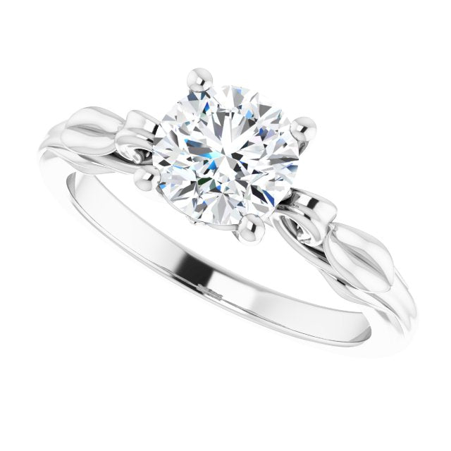 One Carat Nature Inspired Vintage Solitaire Ring