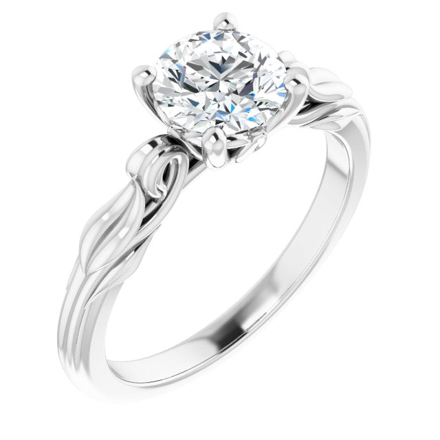 One Carat Nature Inspired Vintage Solitaire Ring