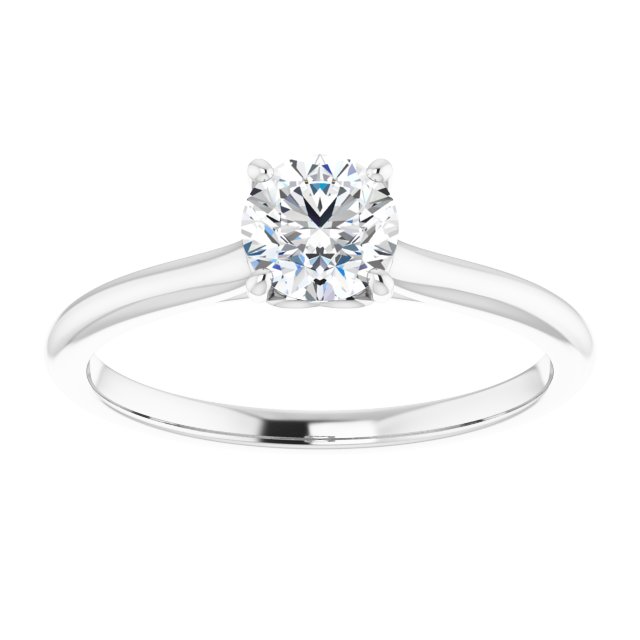 1/2ct Round Brilliant Moissanite Solitaire Ring