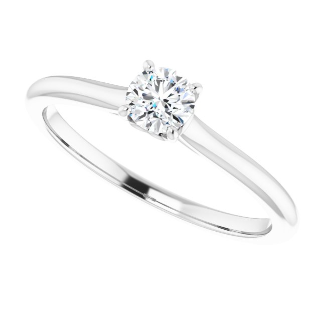 1/4ct Round Brilliant Moissanite Solitaire Ring