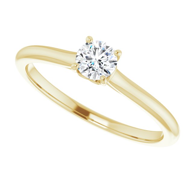 1/4ct Round Brilliant Moissanite Solitaire Ring