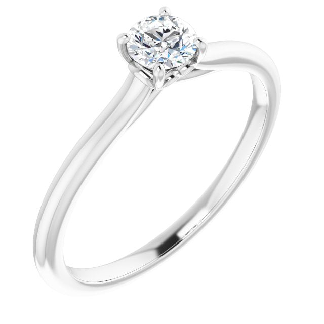 1/4ct Round Brilliant Moissanite Solitaire Ring