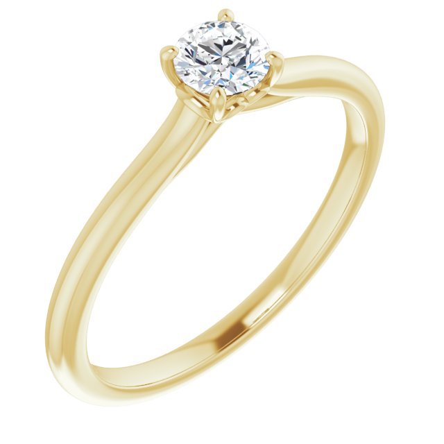 1/4ct Round Brilliant Moissanite Solitaire Ring