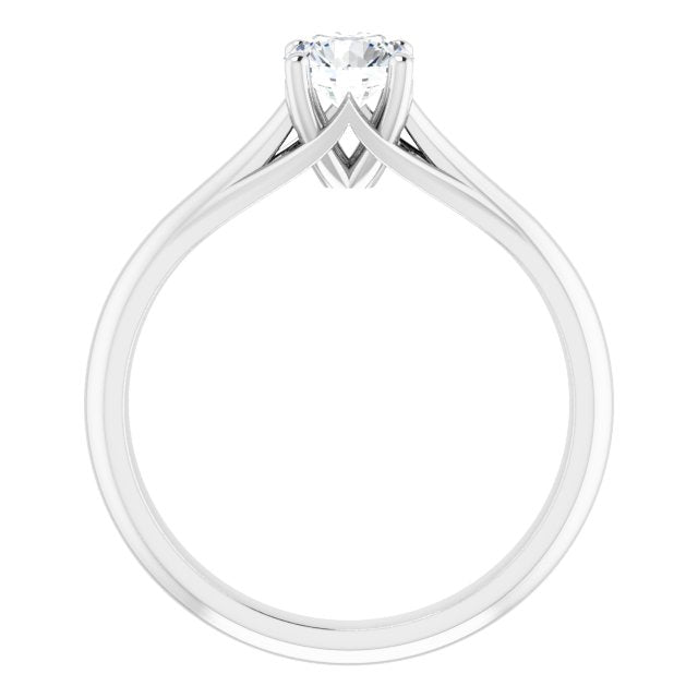 Half Carat Round Brilliant Moissanite Solitaire Ring