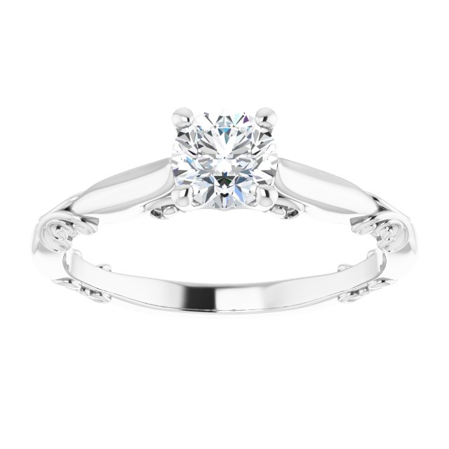 14k Half Carat Moissanite Vintage Ring