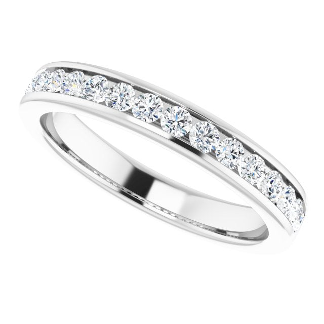 Half Carat Channel Set LG Diamond Anniversary Ring