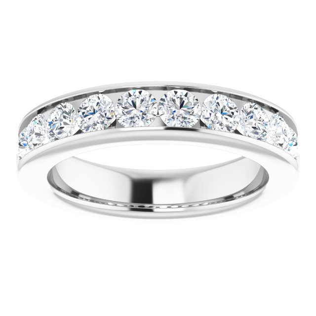 One Carat Channel Set Moissanite Ring