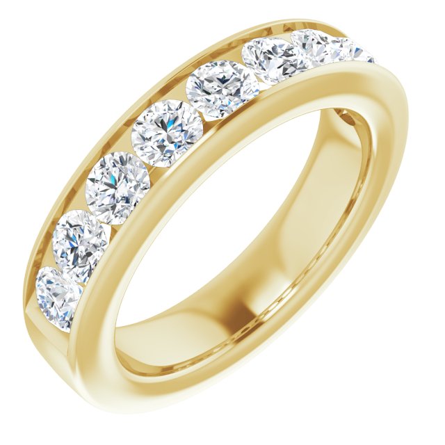 One and 1/2 Carat Channel Set Moissanite Ring