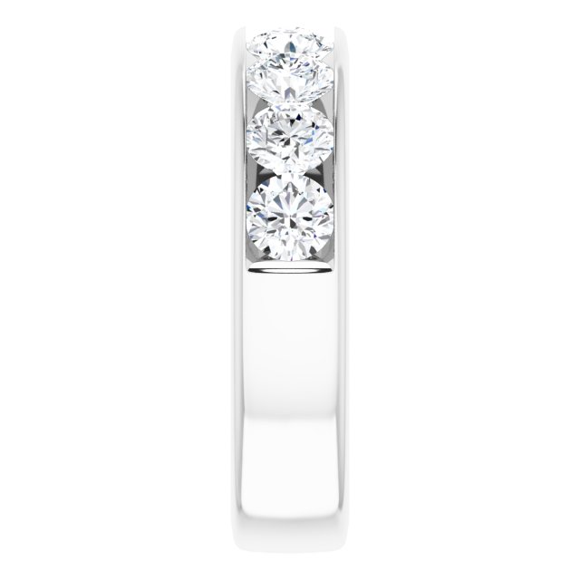 Two Carat Channel Set Moissanite Ring